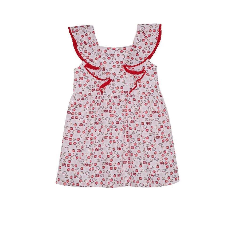 Girls Hello Kitty Apple Dress NEW sz 120 XS Girl's Hello Kitty Dress